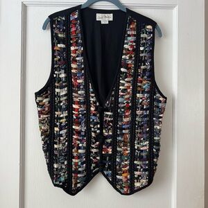 Soulmates Vintage Boho Patchwork Vest Size M